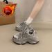 Women's Shoes Dad Shoes Autumn And Winter Plus Velvet Thick New Height Increasing Shoes Popular All Match Thick Soled Casual Sports Women's Shoes_vogvips.com