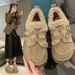 Thick-soled Cotton Shoes For Women's Winter New Style Snow Cotton Shoes, Retro Fleece Burken Shoes_vogvips.com