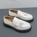 New Fashion Genuine Leather Tassel Business Casual Loafer Shoes For Men Black Business Formal Leather Shoes For Daily Office Casual Men's Shoes For Dr_vogvips.com