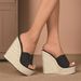 Women's Sexy Platform Slides Chunky Heel Open-Toe Sandals Fashion Waterproof Driving Mules_vogvips.com