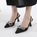 Women’s Shoes Pointed Toe Stiletto Heel High Heels Rhinestone Bow Autumn Elegant Single Shoes Closed Toe Sandals_vogvips.com
