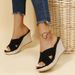2024 Summer New Fashion Wedge Casual Waterproof Platform Slippers Thick Sole High Heel Sandals For Women_vogvips.com