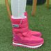 Winter Warm Non-Slip Waterproof Thick-Soled Short Boots With Fleece Lining, Thickened Snow High Mid-Calf Boots, Flat_vogvips.com