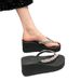 Women's Rhinestone High Heel Simple Casual Summer Non-Slip Thick Sole Toe Post Outdoor Flat Beach Sandals 2025_vogvips.com