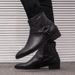 European Warm Series 6667 Autumn Winter New Fashion Pointed Toe High-top Leather British Martin Casual Short Boots Plus Size_vogvips.com