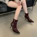 ShoeVault Autumn Winter New Korean Style Mature Elegant High Heel Pointed Toe Slim Women Fashion Versatile Short Boots_vogvips.com
