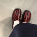 New Women's Platform Tabi Split Toe Shoes British Style Horseshoe Leather Lace-Up Loafers_vogvips.com