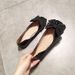Flat Bottom Square Head Single Shoes Women's Shallow Mouth Sweet Big Bow Grandma Shoes Soft Sole Comfortable Small Red Shoes_vogvips.com