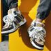 Men's American Street Letters, Niche Bread Skateboarding Shoes, Thick Soles, High Tops, Casual And Moral Training Shoes_vogvips.com