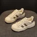 Women Shell Head Genuine Leather Wear-resistant High Height Small White Comfortable Casual Breathable Board Shoes_vogvips.com