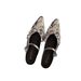 Hidden Heel Silver Closed-Toe Half Slippers For Women, Outdoor Wear, 2025 New Spring/Summer Mary Jane Bowknot Single_vogvips.com