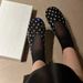 Mesh Ballet Flats - Rhinestone Embellished & Breathable (Women's Low Heel Shoes, Fashionable, Versatile For Summer)_vogvips.com
