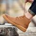 European Warm Series Work For Men, Autumn And Winter Mid-Cut Shoes, Casual Martin Boots, Men's Fleece-Lined Warm Large Size Leather Boots_vogvips.com