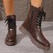Women's Winter Platform Martin Boots Round Toe Retro Slim Ankle Boot Plus Size New Style_vogvips.com