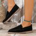 2025 Women's Round Toe Women's Frosted Flat Bottomed Lazy Single Shoe Style Large Casual Shoes Summer Garden_vogvips.com