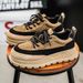 Men's Spring Leather Thick-Soled Sports Chunky Sneakers High-End Niche Non-Slip Casual Trendy Shoes_vogvips.com