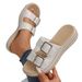 Slippers For Women With Thick Soled Belt Buckle Rhinestone Slippers For Women_vogvips.com