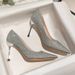 Champagne Gold And Silver High Heels For Women Spring Elegant Lady Thin Heel Design Sense Niche Wedding Shoes_vogvips.com