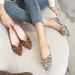 Ethnic Style Leopard Print Women's Unique Design Flat Pointed Toe Boat Large Size 41-43 Trendy Summer Shoes_vogvips.com