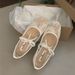 Flat French Pink Breathable Mary Jane Single Shoes Women's Shoes Retro Bow Evening Shoes_vogvips.com