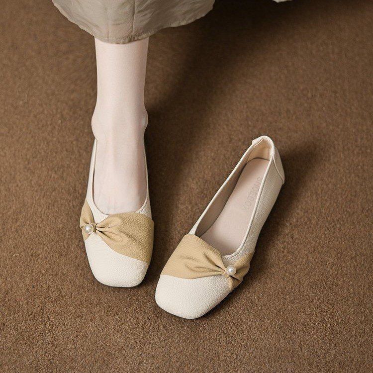soft Leather Shallow Single Women, Spring Autumn Style, Comfortable And Versatile, Fashionable_vogvips.com
