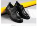 Embossed Grid Casual Men's Shoes Large Size Lace-up First Layer Thick Sole Heightening Men's Leather Shoes_vogvips.com