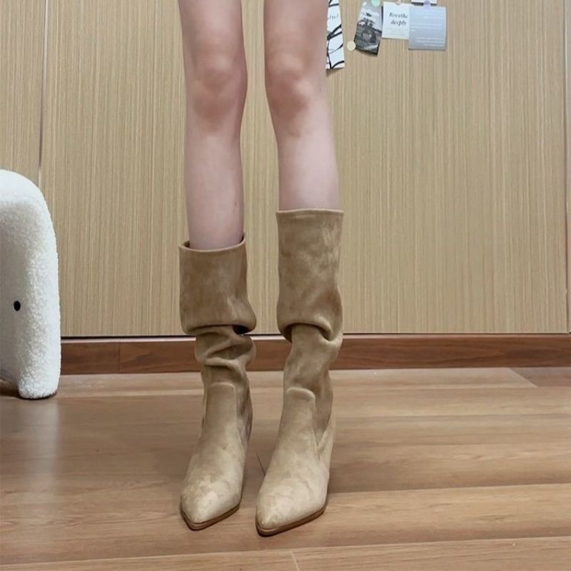 Versatile Ankle Boots With Stiletto Heels Cowboy Boots Stacked Heel Cowboy Boots – Chic Western Ankle Booties In Beige & Black_vogvips.com