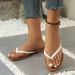 Women Flat Flip-flops Comfortable Non-slip Sandals Braided Band Flip Flops Home Bathroom Fashion Slippers Zapatos_vogvips.com