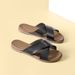 ShoeVault Cross Round Open Toe Casual Fashion Women's Shoes Factory Wholesale Dropshipping Slide Sandals_vogvips.com