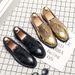 Euro Step Large Size Casual Morning Leather Brogue Gold Set Lightweight Loafers Tassel Formal Men's Shoes_vogvips.com