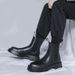 European Warm Series Autumn Mid-Calf Men's Black High-Top British Style Cotton Shoes Fleece-Lined Thickened Martin Boots_vogvips.com