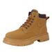 Winter Fleece-Lined Martin Boots For Men, High-Top Work Shoes, Trendy Versatile Thick-Soled And Insulated Cotton Shoes_vogvips.com
