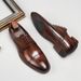 New Breathable Men's Leather Shoes British Business Dress Men's Shoes Triple-cut Carved Leather Shoes Groom's Wedding Shoes Leather Shoes_vogvips.com
