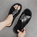 Handmade Leather Slippers For 2025 New Beach Summer Walking Shoes Slip On Light Male Flats Men Flip-flops Outdoor Half_vogvips.com