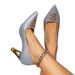 Silver Fashionable Shiny Special Shaped Sexy Four Seasons High Heels Mule Women S Shoes_vogvips.com
