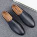 Men's Shoes Loafer Leather Shoes Outdoor Casual Shoes Low-top Foot Cover Leather Surface Single Shoes_vogvips.com