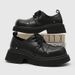 ShoeVault Paris Big Men Thick Sole Height Increase Commuter Derby Business High Street Versatile Casual Large Size Square Toe_vogvips.com