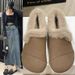 Women's Shoes Cowhide Sole Cotton Shoes Women New Mother Shoes Plus Velvet Comfortable Warm Shallow Mouth Flat Toe Shoes_vogvips.com