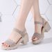 Summer Cross-border High-heeled For Women, Open-toe Strap Beach Shoes, Roman Sanda, Chunky Heel Platform Fashion_vogvips.com