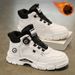 Winter High-top Retro Work Shoes For Men, Thick-soled And Extended Warm Ankle Boots_vogvips.com