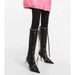 Women's Pointed Toe Stiletto Heel Motorcycle Boots With Metal Studs Buckle Fringe Fashion Riding Boots For Winter Spring Fall_vogvips.com