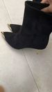 319-12 Style Fashionable Banquet Women's With Sleeves, Thin High Heels, Metal Pointed Toes, Trimmed Feet, Slimming_vogvips.com