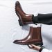 European Warm Series Men's Autumn Winter New Pointed Toe Large Size High-top Leather Shoes Martin British Casual Boots_vogvips.com