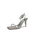 Fashion Thin Heel Temperament Versatile Silver Word With French High Heel Sandals Women_vogvips.com