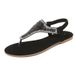 Flat Rhinestone Sandals Bohemian Comfort Summer Shoes For Women_vogvips.com