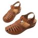 New Plus Size Sandals Daily Casual Wear, With Headband, A Middle Heel, And Velcro For Women's Wedge Heels_vogvips.com