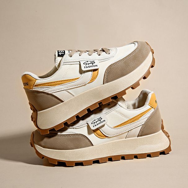 Women's Shoes Thick Sole Casual Shoes Student Sports Running Shoes Ins Daily Trendy Sneaker Vacation Walking Shoe_vogvips.com