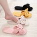 2025 Women's Cotton Slippers, Bow, Home Plush Slippers, Indoor Slippers For Women_vogvips.com