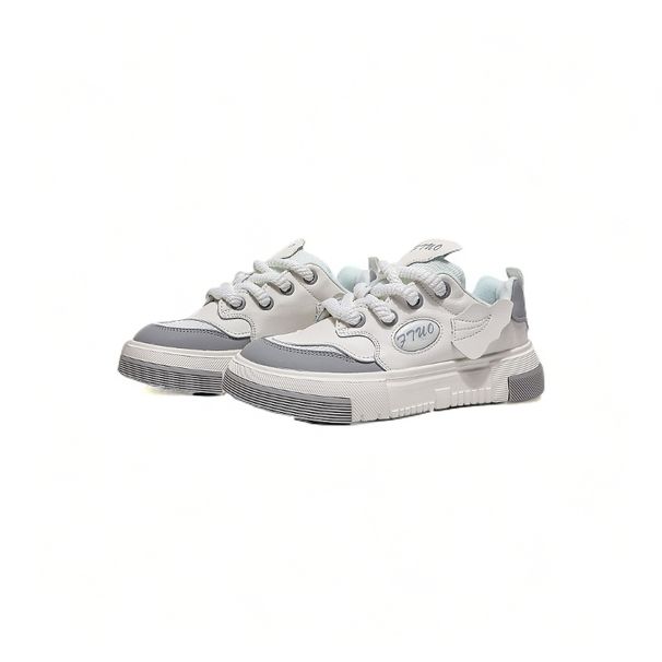 The White And Grey Thick-soled Height-increasing Shoes For Both Men And Women Offer A Soft And Springy Feel With Anti-slip Soles_vogvips.com