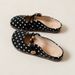 Retro Split-toe Low-heeled Soft Leather Versatile Casual Polka Dot Slip-on 2.5 Cm Wedge Style Open-back Half-toe Shoes_vogvips.com